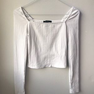 Forever 21 White Fitted Top